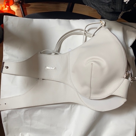 Helmut Lang Shayne Oliver White Leather Bra Bag - Picture 6 of 13